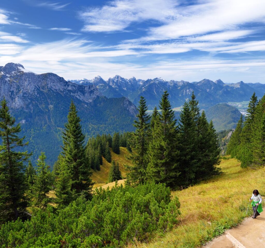 Tegelberg Mountain hiking trail 